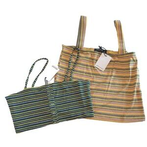 Olivaceous Retro Crop Tank Top Lot Of 2 Sz M NWT